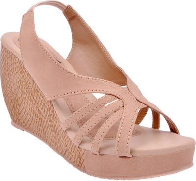 

DICY Women Beige Wedges