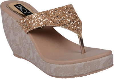 

DICY Women Gold Wedges