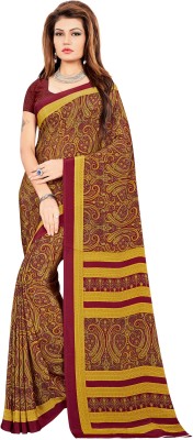 Vardan PRINTS Printed Bollywood Crepe Saree(Multicolor)