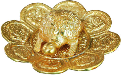 

Craft Trade Golden Tortoise ( Vastu ) Decorative Showpiece - 4 cm(Cast Iron, Gold)