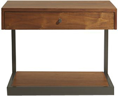 WOOD CREATION Engineered Wood Side Table(Finish Color - Teak)