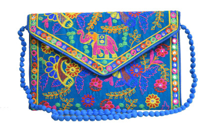 

5elementz Girls Evening/Party Multicolor Velvet Sling Bag
