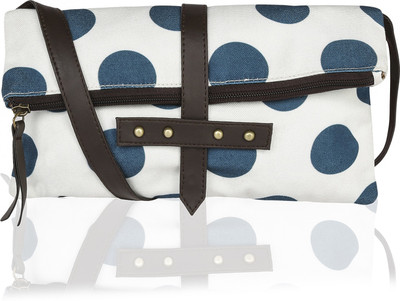 Kleio Women Casual White Canvas Sling Bag Flipkart