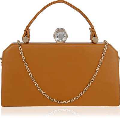 

Kleio Women Evening/Party Tan PU Sling Bag