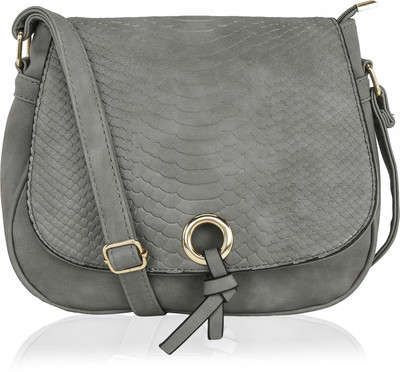 

Kleio Women Casual Grey Leatherette Sling Bag