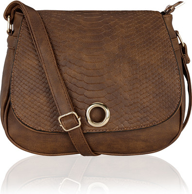 

Kleio Women Casual Tan Leatherette Sling Bag