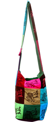 

Craft Trade Girls Casual Multicolor Cotton Sling Bag