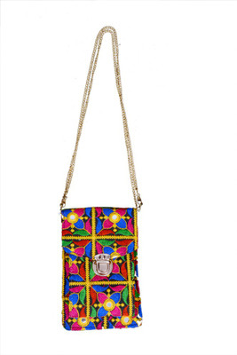 

Craft Trade Girls Evening/Party Multicolor Cotton Sling Bag