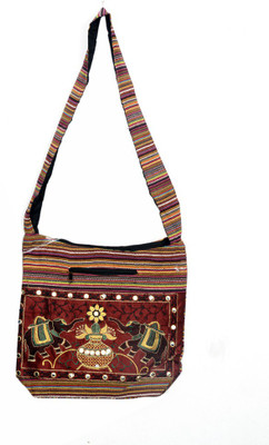 

Craft Trade Girls Casual Multicolor Cotton Sling Bag