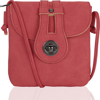 

Kleio Women Casual Red PU Sling Bag