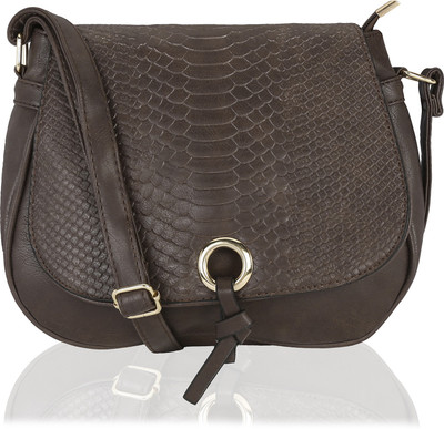 

Kleio Women Casual Brown Leatherette Sling Bag