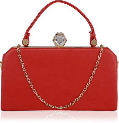 

Kleio Women Evening/Party Red PU Sling Bag