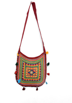 

Craft Trade Girls Casual Multicolor Cotton Sling Bag