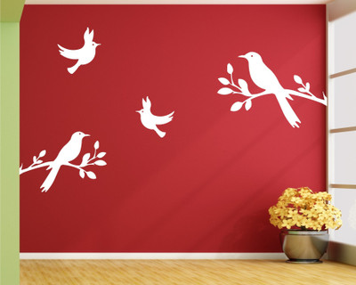 

Wall Guru  Home Décor wall Sticker Sticker(Pack of 1, White