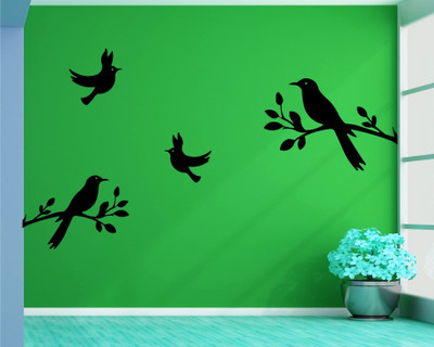 Wall Guru  Home Décor wall Sticker Sticker(Pack of 1, Black