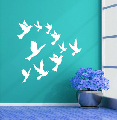 

Wall Guru  Home Décor wall Sticker Sticker(Pack of 1, White