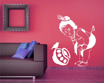 Wall Guru  Home Décor wall Sticker Sticker(Pack of 1, White