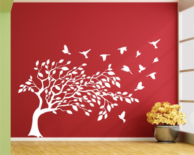 

Wall Guru  Home Décor wall Sticker Sticker(Pack of 1, White