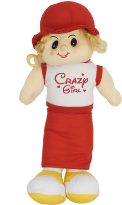 Aarushi Soft toy crazy girl doll - 51 cm(Multicolor)