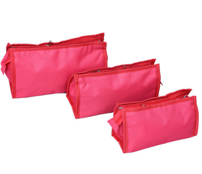 

Kuber Industries Travel organiser,Shaving Kit Set of 3 pcs Travel Toiletry Kit(Pink)