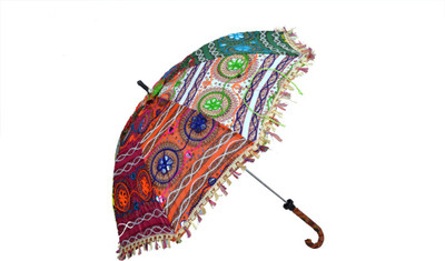 Craft Trade Handmade Jaipuri Parasol Umbrella(Multicolor)