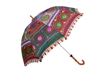 

Craft Trade One Fold Jaipuri Parasol Umbrella(Multicolor)