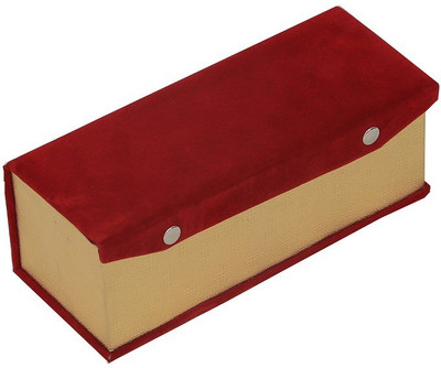 

Kuber Industries Single Roll Velvet Hard Board Material Bangle Vanity Box(Red)
