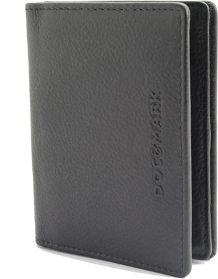 

DOC & MARK Men Black Genuine Leather Card Holder(8 Card Slots)