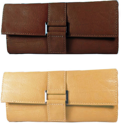 

Lady bar Girls Brown, Tan Canvas Wallet(6 Card Slots)