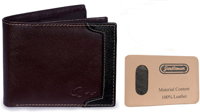 

Gentleman Men Black Genuine Leather Wallet(10 Card Slots), Black;brown