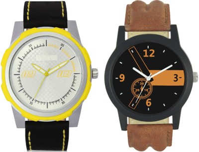 Shivam Retail Stylish Black And Brown43 Professional Look Combo Analog Watch  - For Men   Watches  (Shivam Retail)