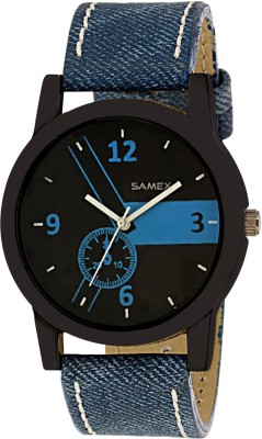 SAMEX SAM3081BLDNM LATEST FASTRAC DESIGN BLUE DENNIM STRAP MEN WATCH Watch  - For Men   Watches  (SAMEX)