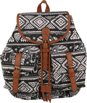 

INDIGLAM BAG1 Backpack(Black, White, 14 inch)
