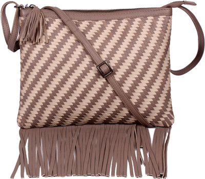 

romari greyweav Sling Bag(Grey, White, 5 inch)
