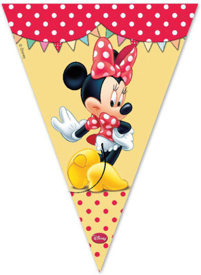 

Disney Minnie Mouse Triangle Flag Banner(0.5 ft, Pack of 1)