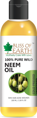 

Bliss of Earth 100% Pure Wild Crafted Neem Oil(100 ml)