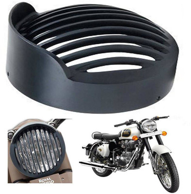 

Bikers World 1 Headlight Grill cap Cover Bike Headlight Grill(Black)