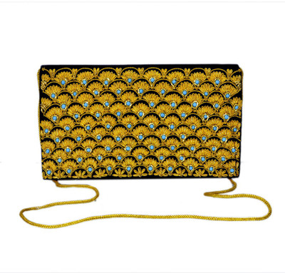 

DUCHESS Casual Black, Gold Clutch