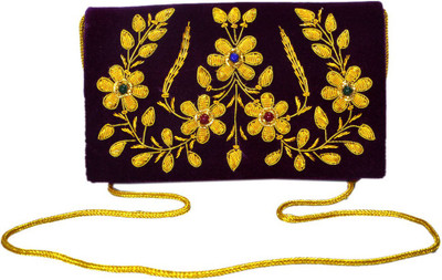 

DUCHESS Party Purple, Gold Clutch, Gold;purple