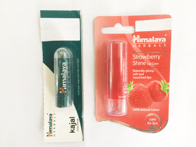 

Himalaya STRAWBERRY SHINE LIP BALM, KAJAL(Set of 2)