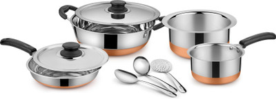 

Ideale Induction Bottom Cookware Set(Stainless Steel, 9 - Piece)