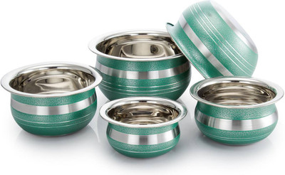 

Mahavir Induction Bottom Cookware Set(Stainless Steel, 5 - Piece), Green