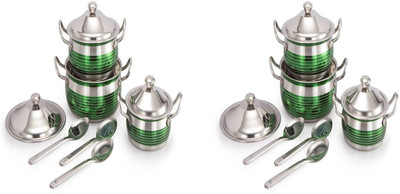

Mahavir Induction Bottom Cookware Set(Stainless Steel, 6 - Piece), Green