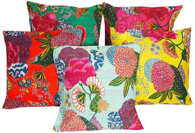 

Shilpbazaar Printed Cushions Cover(Pack of 5, 40 cm*40 cm, Multicolor)