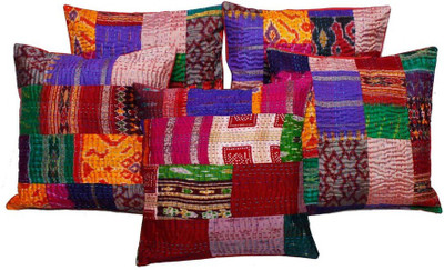 

Halowishes Embroidered Cushions Cover(Pack of 5, 40 cm*40 cm, Multicolor)