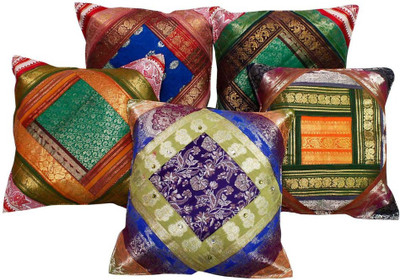 

Shilpbazaar Printed Cushions Cover(Pack of 5, 40 cm*40 cm, Multicolor)