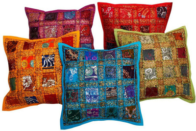 

Shilpbazaar Printed Cushions Cover(Pack of 5, 40 cm*40 cm, Multicolor)