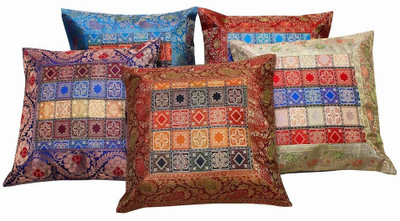 

Shilpbazaar Printed Cushions Cover(Pack of 5, 40 cm*40 cm, Multicolor)