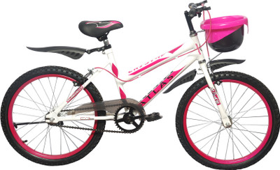 

Atlas Crystal 20 Inches White & Pink 20 T Recreation Cycle(Single Speed, Multicolor), Pink;white