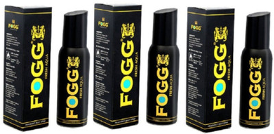 

Fogg Black Collection Fresh Aqua Deodorant For Men (Pack of 3) Deodorant Spray - For Men(120 ml, Pack of 3)
